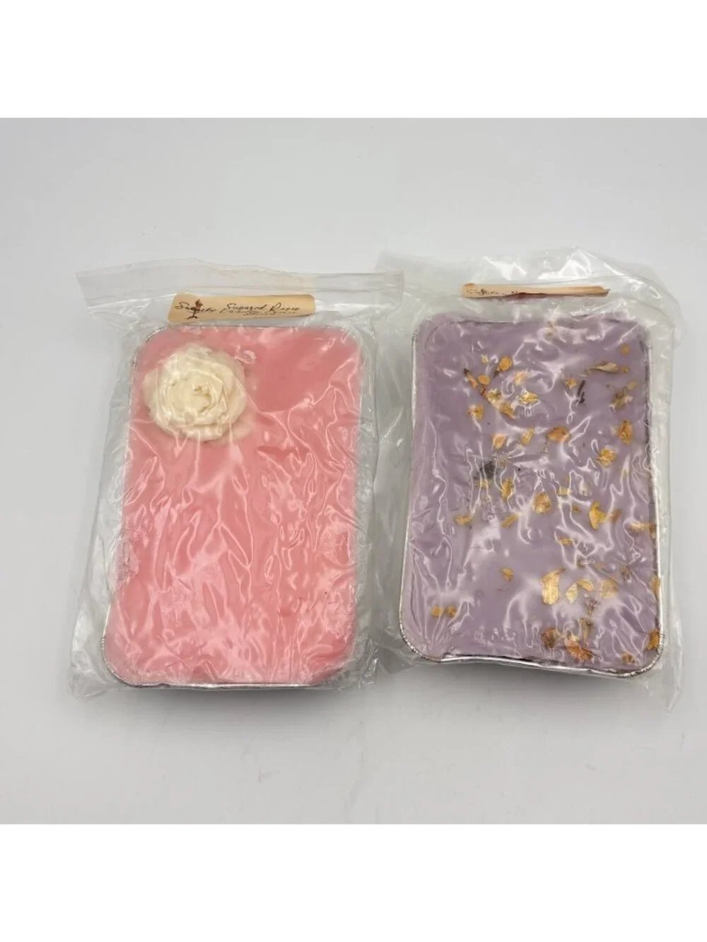2 Swanky Candle Co Large Loaves Vendor Wax Melts Sugared Roses Blackberry Violet
